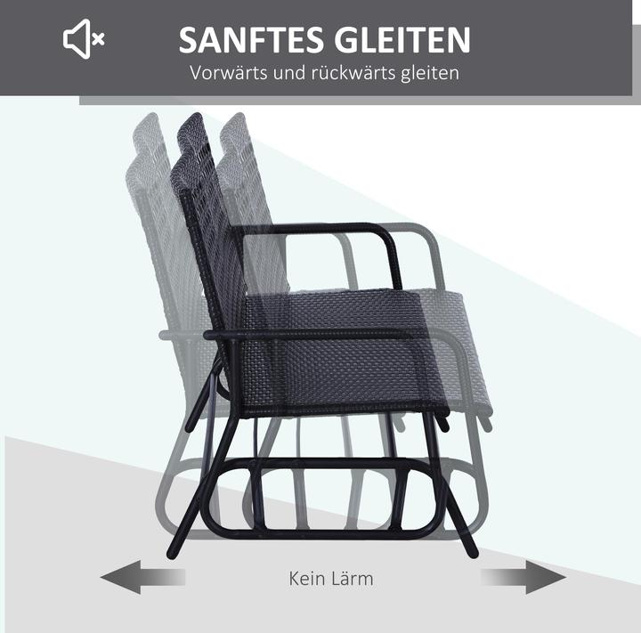 Actual product image Outsunny Rocking bench garden bench