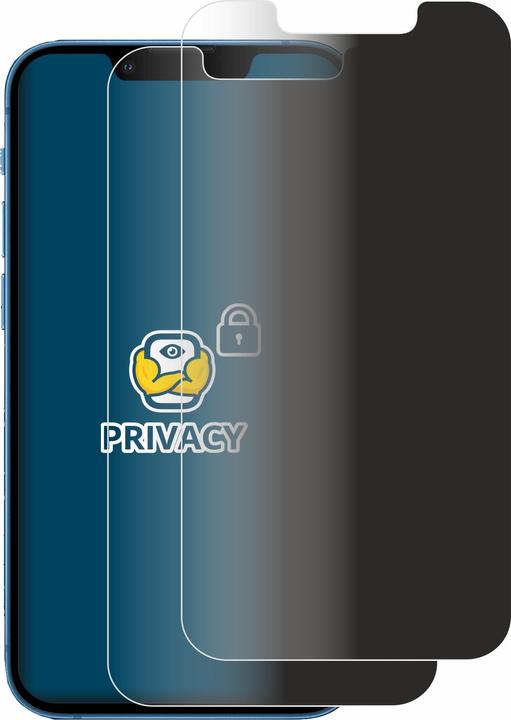 Productafbeelding BROTECT Anti-spionnetje privacyfolie Beschermfolie tegen blauw licht (2 Stuk, Apple iPhone 13 mini)