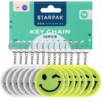Actual product image Starpak reflective emot keychain 7cm bag with pend