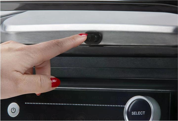 Produktbild Domo Genius Elektro Kontaktgrill Antihaftbeschichtung, mit Display Edelstahl, Schwarz (EU-Stecker)