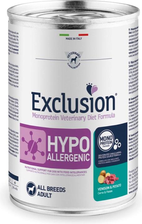 Actual product image Exclusion Hypoallergenic Venison & Potato (Adult, Senior, 1 pcs., 400 g)