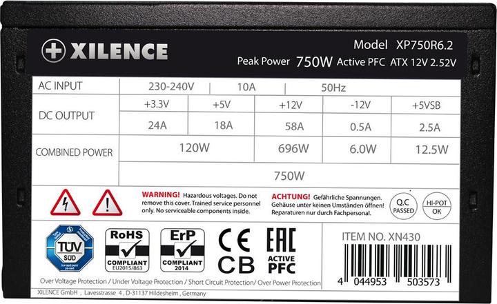 Immagine prodotto Xilence XP750R6.2 (750 W)