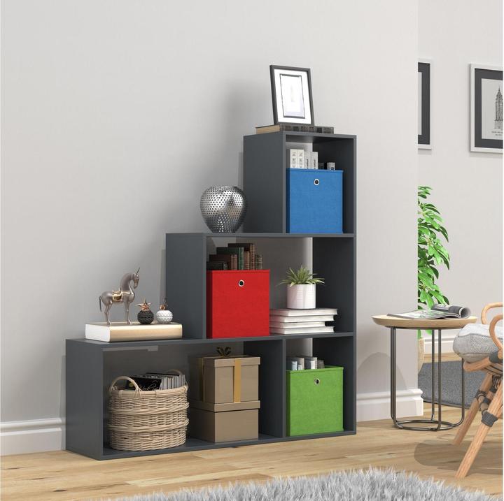 Actual product image VCM Wooden Shelf Room Divider Books Dubila M (117 x 29 x 123 cm)