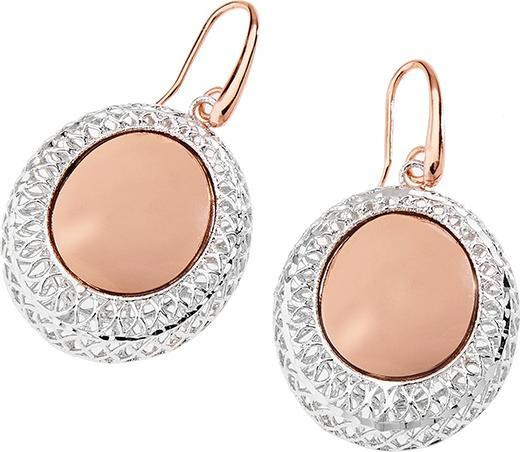 Ottaviani Rose gold and rhodium-plated bronze earrings