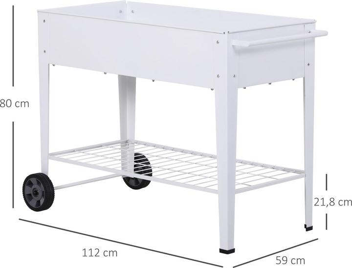 Actual product image Outsunny Mobiler Pflanzenwagen mit Stauraum