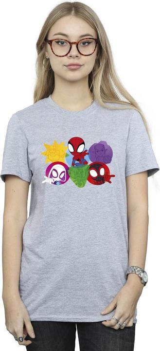 Immagine prodotto Spidey And His Amazing Friends Faces Maglietta Ampia Donna (3XL)