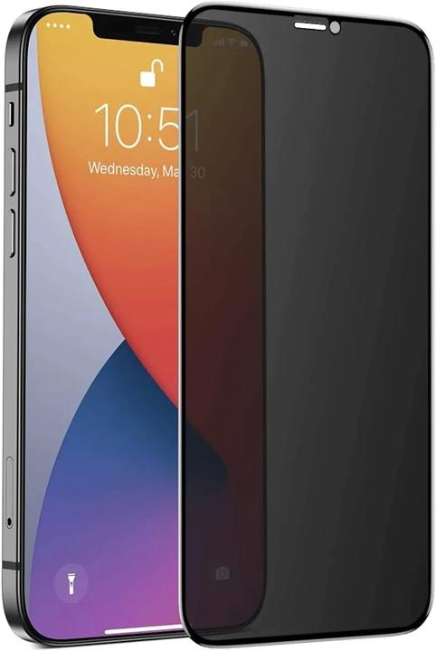 Actual product image PhoneLook 3D Privacy Anti-Spy Tempered Glass Screen Protector with Black Edges (1 Piece, Apple iPhone 16 Plus)