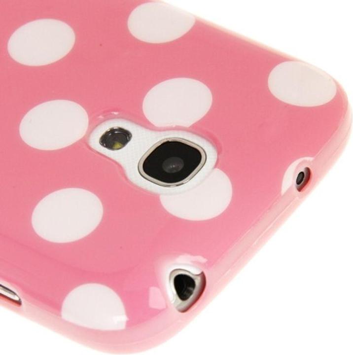 Produktbild König Design Schutzhülle Punkte TPU Case für Handy Samsung Galaxy S4 mini i9190 rosa/weiss (Samsung Galaxy S4 mini)