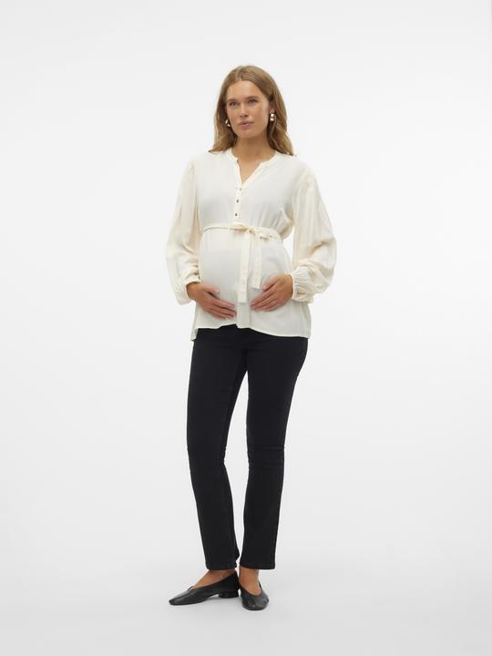 Actual product image Mamalicious Regular fit Mandarin collar Cuffs with button Balloon sleeves Top Blouse (S)