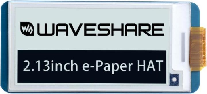 Produktbild WaveShare 250x122 2.13inch Schwarz Weiss E-Ink Display Raspberry Pi HAT