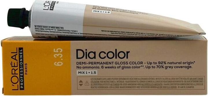 L'Oréal Professionnel L'Oréal DIA Color 6.35 Dunkelblond Gold Mahagoni 60 ml (Blond, Gold, Rot)
