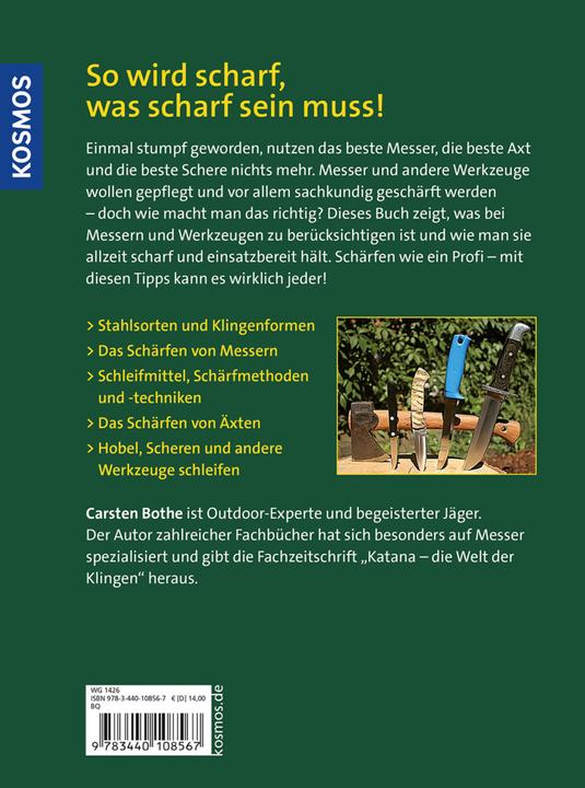Image du produit Kosmos Messer schärfen wie die Profis (Allemand, Bothe Carsten, 2006)