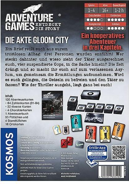 Productafbeelding Kosmos Familiespel Avonturenspel: Het Gloom City Dossier (Duits)
