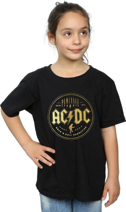 Actual product image AC/DC Girls Rock N Roll Damnation Cotton T-Shirt (140, 146)