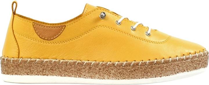 Actual product image Lunar Womens/Ladies Evie Leather Plimsolls (38)