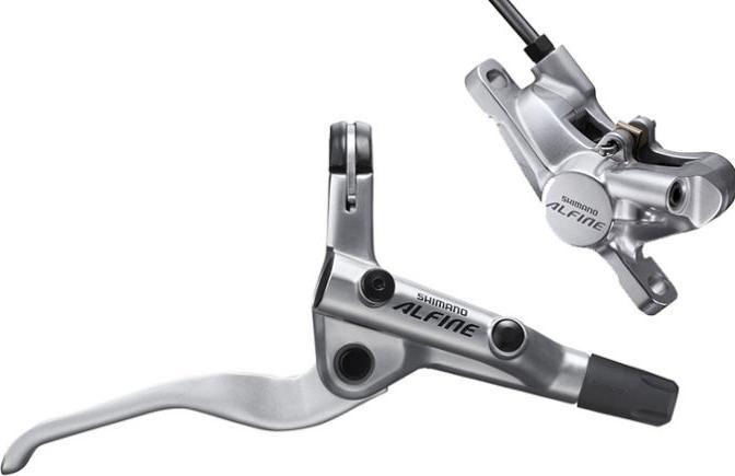 Image du produit Shimano Kit de freins à disque ALFINE BR-S7 avec BL-S7000 arrière argenté (Frein arrière, Kit de frein, 2)