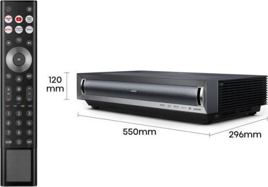 Productafbeelding Hisense LASER TV PX3 80-150 4K (UHD, 3000 lm, 0.22 :1)