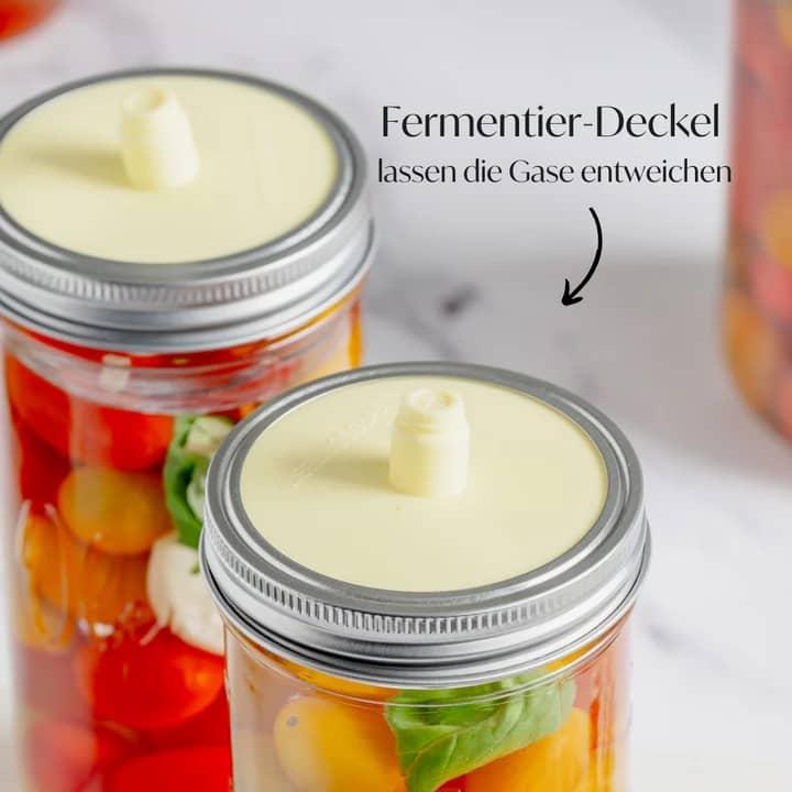 Produktbild Einfach Weniger Fermentieraufsätze für Mason Jar Wide (4 Stk.)