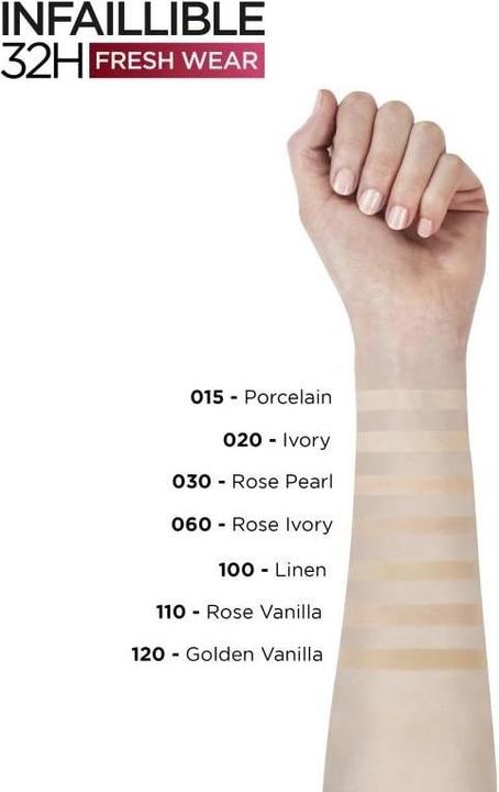 Actual product image L'Oréal Paris Infaillible 32H Fresh Wear (60 Rose Ivory)