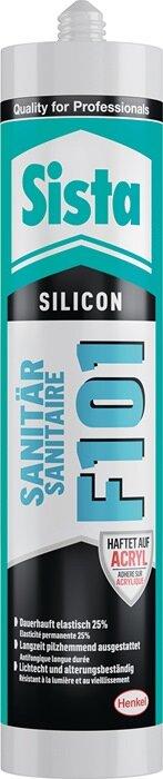 Immagine prodotto Sista F101 Silicone sanitario Colore del produttore Trasparente L21TR 300 ml (Trasparente, 300 ml)