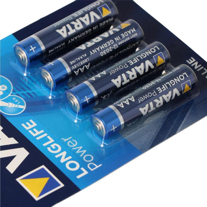 Actual product image Varta Longlife Power Micro AAA Batteries 4903 10x 4pcs Blister Card (AAA)