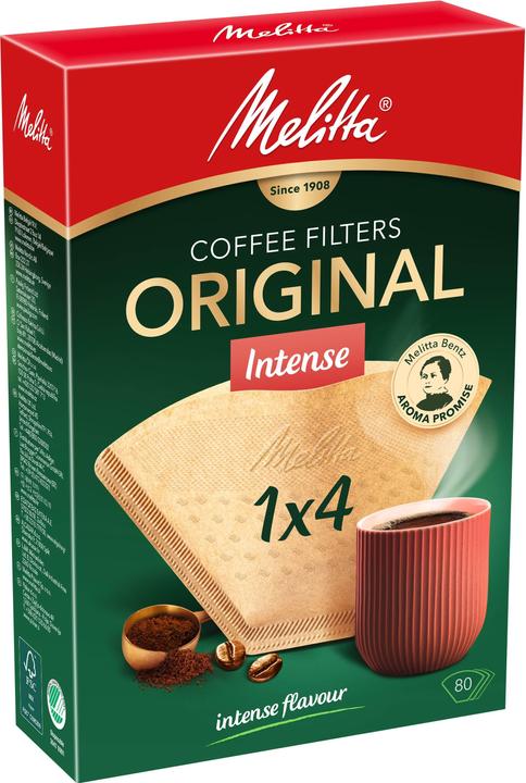 Produktbild Melitta Kaffefilter Gourmet Intense 1x4 hvid 80 stk
