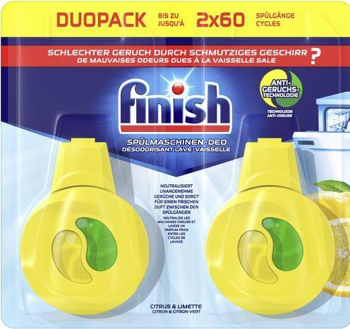 Produktbild Finish Spülmaschinen-Deo Citrus & Limette Duo 2 Stück (Gel, 60 x)