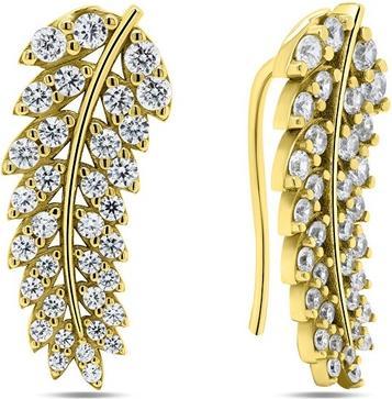 Produktbild Brilio Silver - Klas EA287Y gold-plated silver design long earrings (Silber)