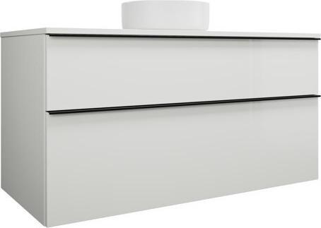 Modanatura della maniglia nera opaca G0252, Bianco lucido / Bianco lucido