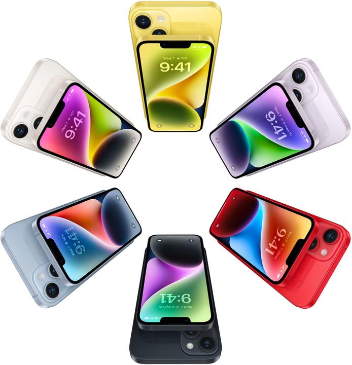 Image du produit Apple iPhone 14 (128 Go, Minuit, 6.10", SIM + eSIM, 12 Mpx, 5G)