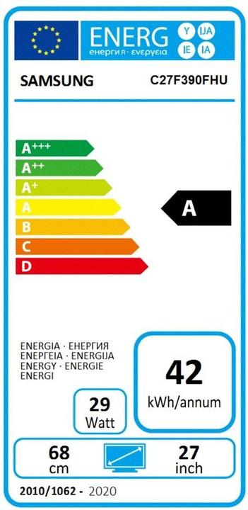 Energie-Label Samsung C27f390 (1920 x 1080 Pixel, 27")
