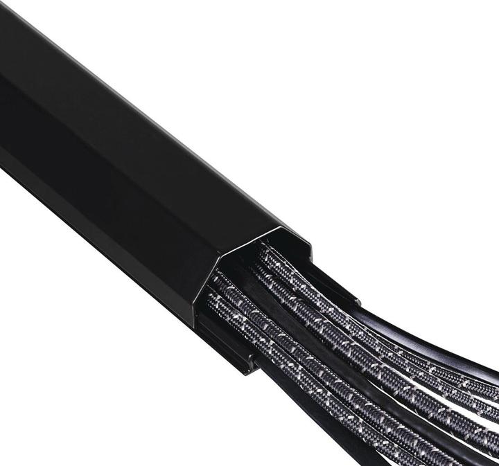 Immagine prodotto Hama Canalina per cavi in alluminio, angolare, 110 x 5 x 2,6 cm, nera (Tubazione, 110 cm)