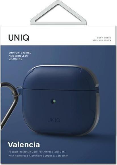 Actual product image Uniq etui Valencia AirPods 3 niebieski/blue Antimicrobial (Headphone bag)