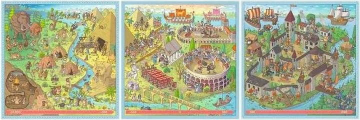 Immagine prodotto Ravensburger Puzzle UP! storia di, 12004005 - 3 puzzle da 100, 121, 144 pezzi per (365 pezzi)