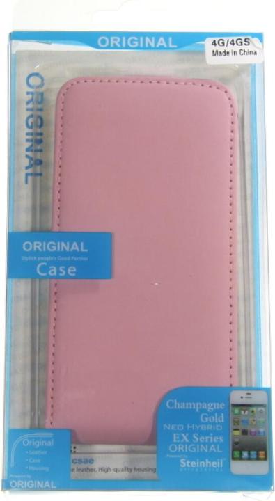 Actual product image OEM Slim Leather Flip Case Blister for iPhone 4/4s pink (Apple iPhone 4, Apple iPhone 4s)