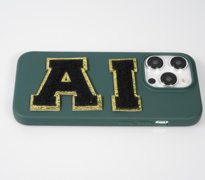 Actual product image PhoneLook Autocollant sticker pour téléphone/tablette/ordinateur brodé en 3D noir Lettre H