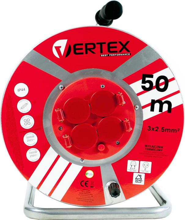 Vertex . SPREADING COIL ON METAL DRUM 50m 3x2.5mm (50 m, 2.50 mm²)