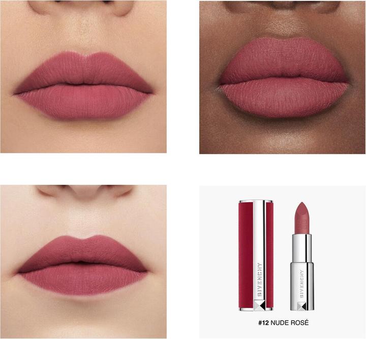 Actual product image Givenchy Le Rouge Deep Velvet Lipstick No. 12 - Nude Rose (12)