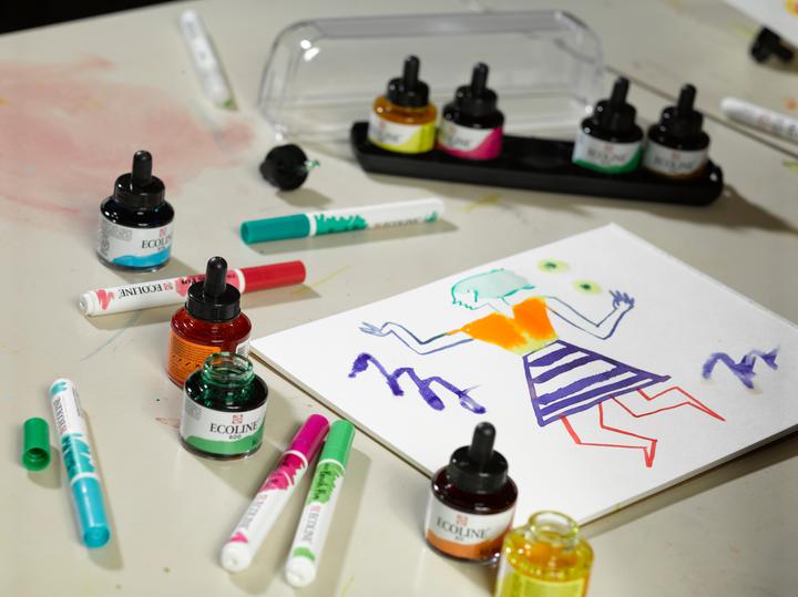 Actual product image Talens Opaque paint Ecoline (Purple Pastel, 30 ml)
