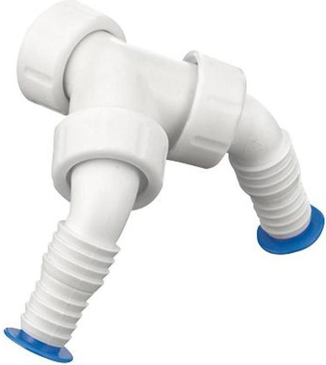 Immagine prodotto Haas & sohn PP - Doppio beccuccio per sifone con valvola deviatrice da 1' pollici (1")