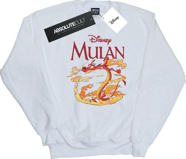 Actual product image Disney Girls Mulan Mushu Dragon Fire Sweatshirt (140, 146)