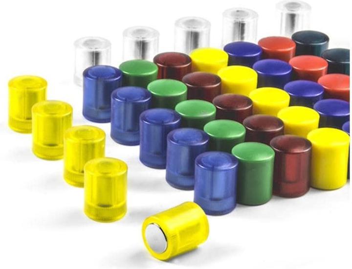 Produktbild Supermagnete Tafelmagnete zylindrisch, blau transparent (5 x)