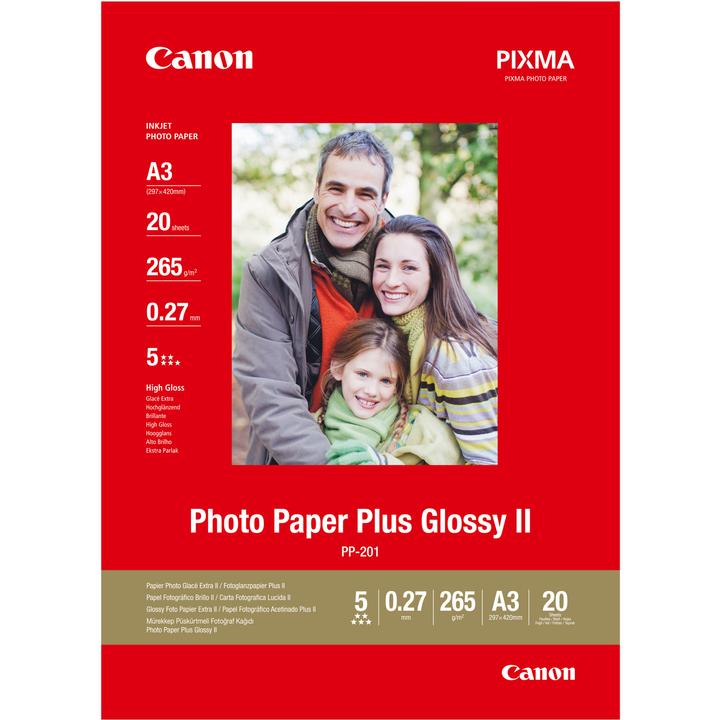 Immagine prodotto Canon PP-201 Plus Glossy II (265 g/m², A3, 20 x)