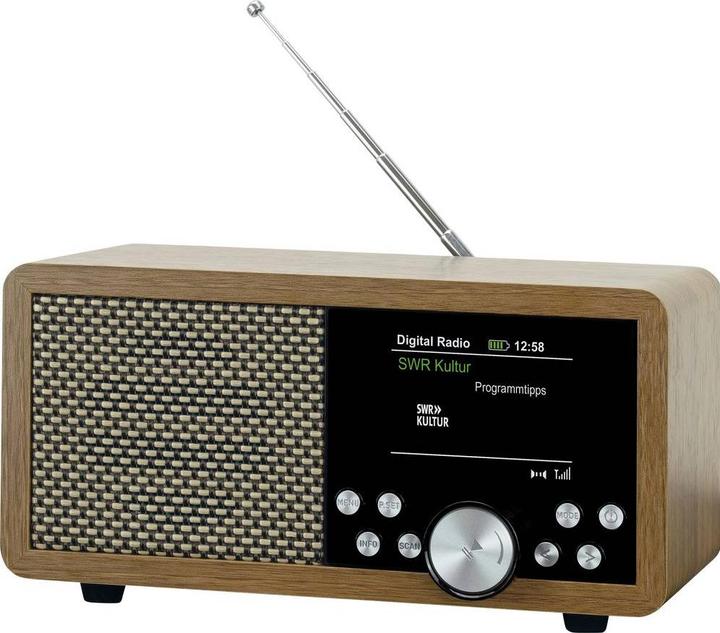 Produktbild Dynavox Weltempfänger DAB+, FM, DAB DAB+, Bluetooth®, SD, USB Braun (DAB, FM, DAB+, Bluetooth)