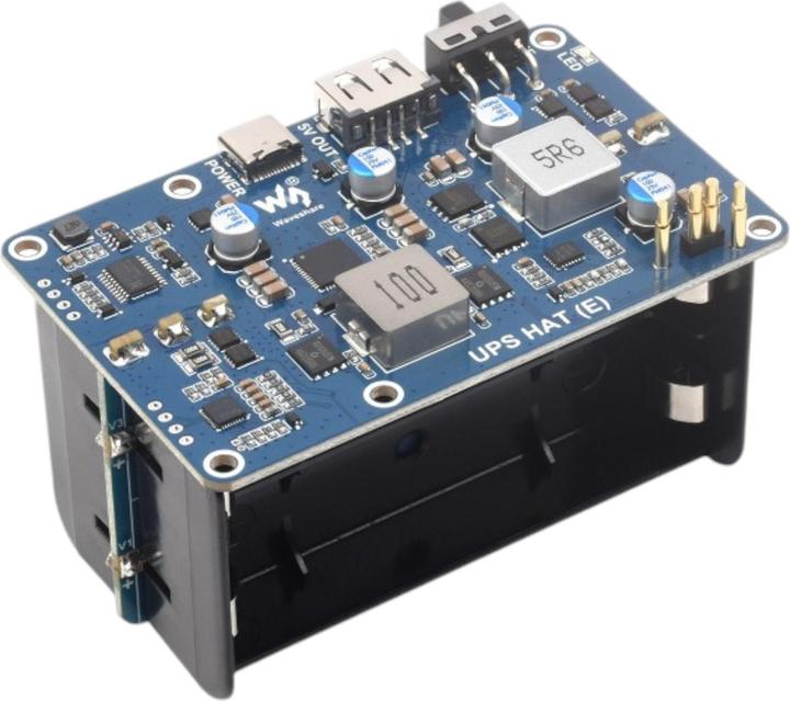 Immagine prodotto WaveShare UPS HAT (E) 6A 4x21700 scheda batteria per Raspberry Pi 5/ 4B/ 3B+