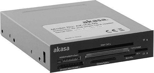Actual product image Akasa AK-ICR-09 ID and Smart Card Reader 3.5 Inch (Internal USB 2.0 Motherboard)