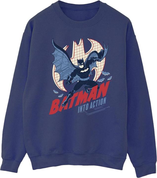 Batman Into Action Sweatshirt aus Baumwolle