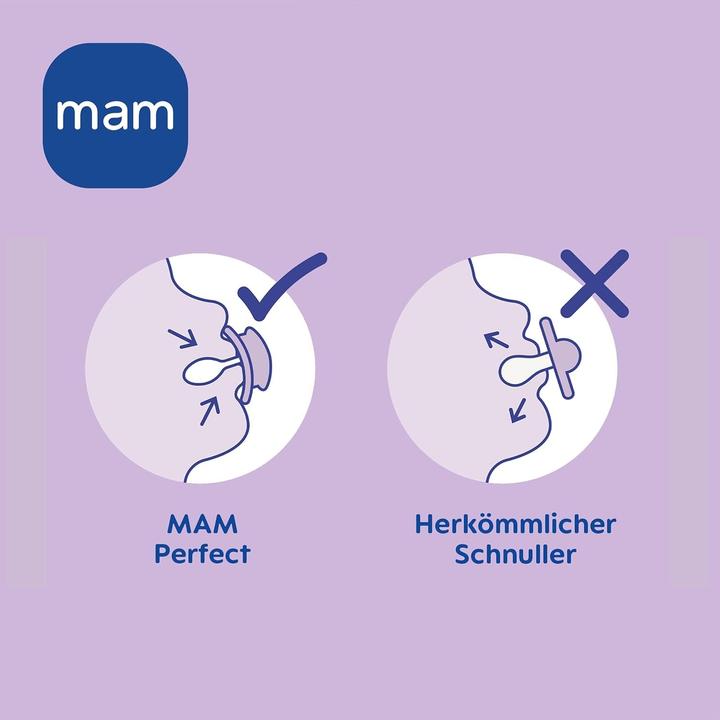 Produktbild MAM Perfect Silikon Schnuller 2 Stück, ab 16 Monate (2 x, ab 16 Monaten)