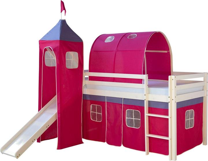 Immagine prodotto Floki24 Tunnel per letti a castello Tenda da letto Baldacchino da letto Tunnel da gioco Grotta Culla - rosso