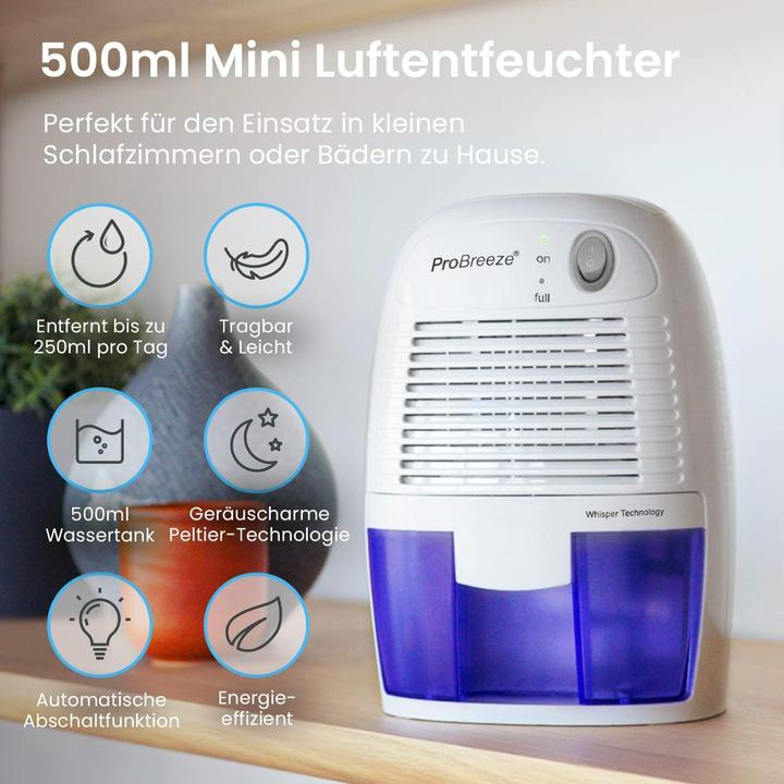 Produktbild Breeze Luftentfeuchter 500ml (15 m²)